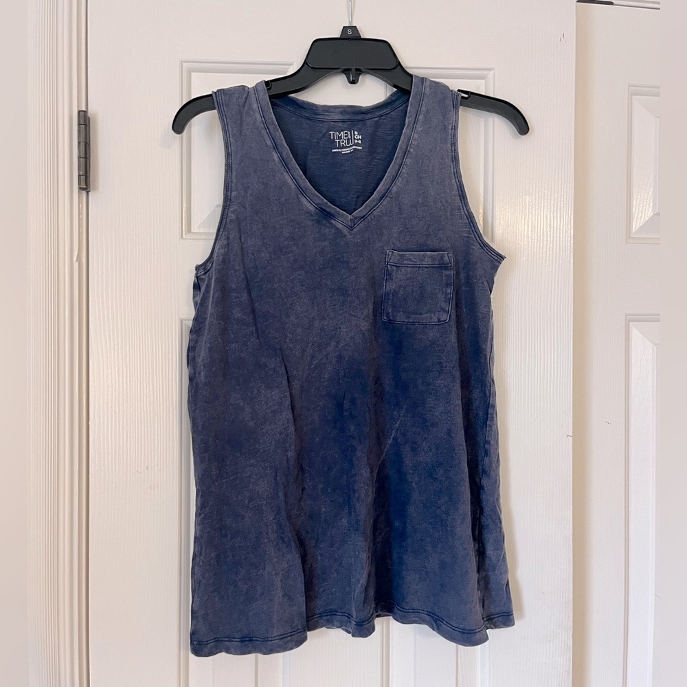 Time and Tru Blue Denim Summer Tank Size S